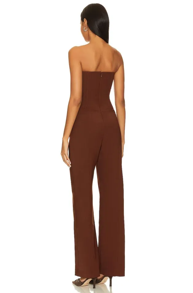 Abby Jumpsuit Chocolate Brown Women Lovers and Friends Jumpsuits