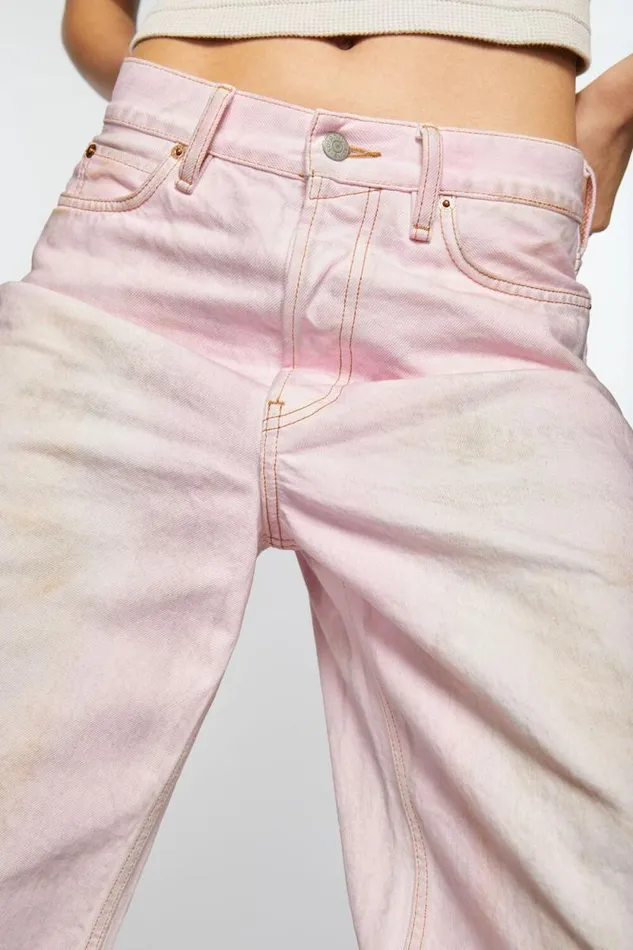 Acne Studios Baggy Fit Jeans 8211 1981F Pale Pink Woman Jeans