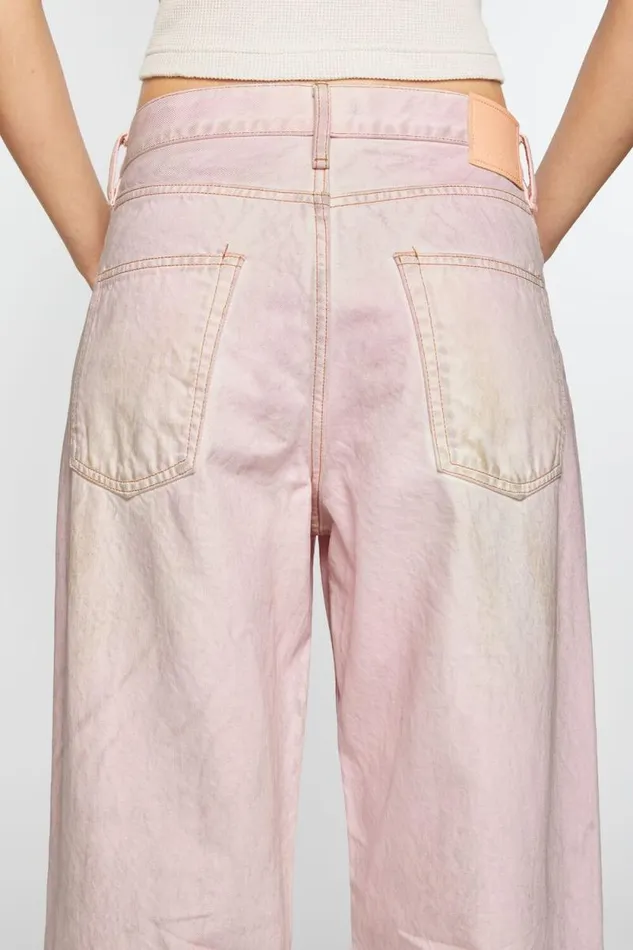 Acne Studios Baggy Fit Jeans 8211 1981F Pale Pink Woman Jeans