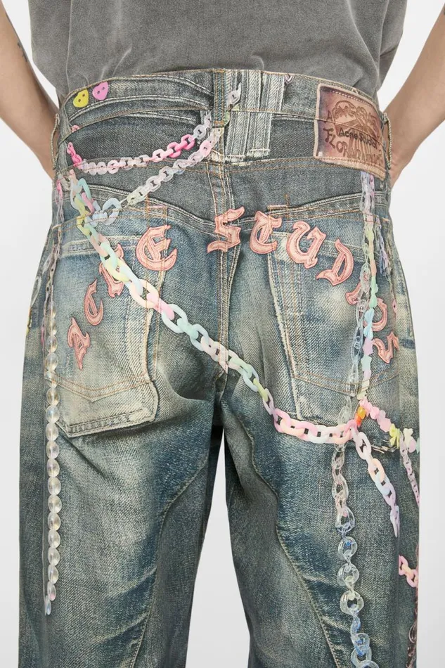 Acne Studios Baggy Fit Jeans 8211 1981M Mid Blue Man Jeans
