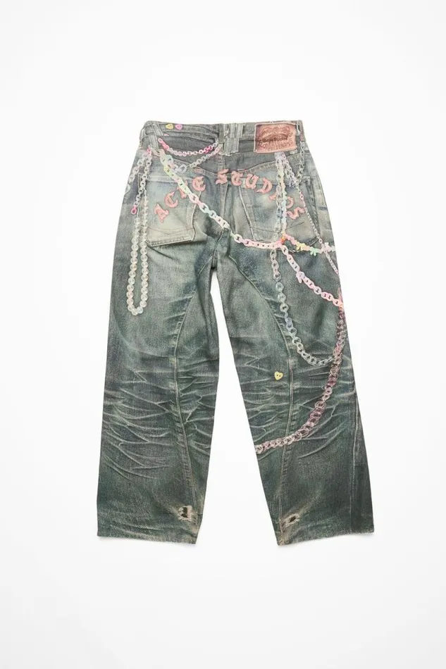 Acne Studios Baggy Fit Jeans 8211 1981M Mid Blue Man Jeans