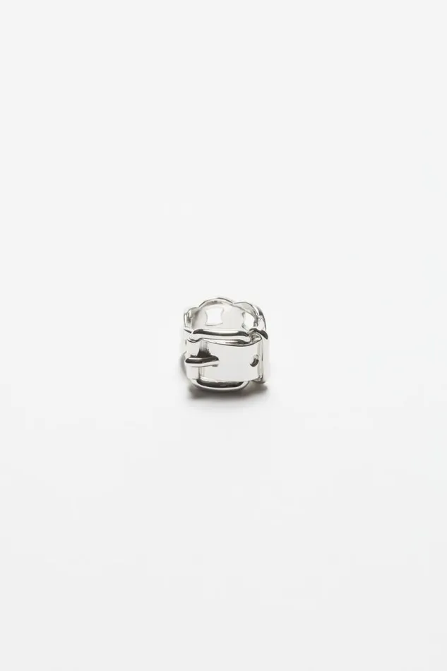 Acne Studios Buckle Ring Silver Woman Jewellery