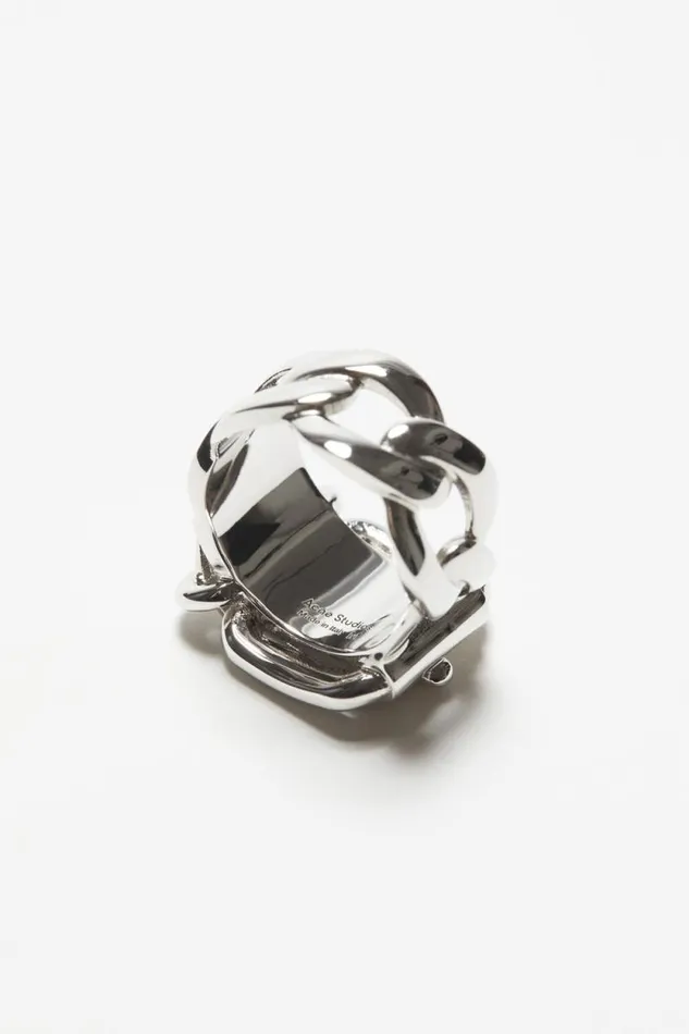 Acne Studios Buckle Ring Silver Woman Jewellery