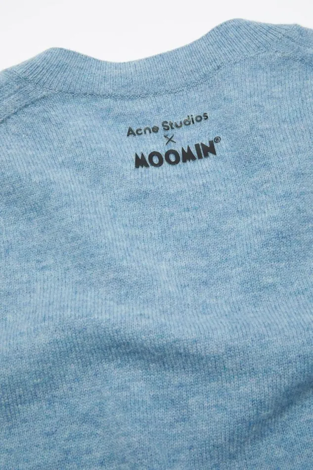 Acne Studios Cadigan Acne Studios X Moomin Steel Blue Woman Knitwear