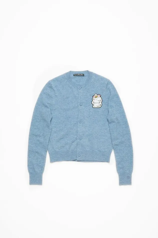 Acne Studios Cadigan Acne Studios X Moomin Steel Blue Woman Knitwear