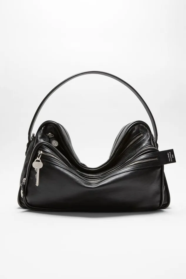 Acne Studios Camero Shoulder Bag Black Woman Bags
