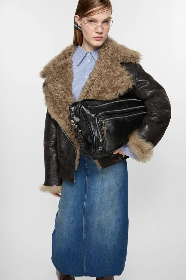 Acne Studios Camero Shoulder Bag Black Woman Bags