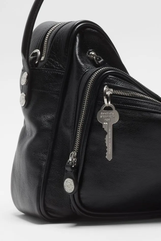 Acne Studios Camero Shoulder Bag Black Woman Bags