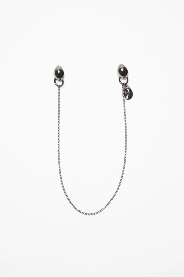 Acne Studios Chain Earrings Black Man Jewellery