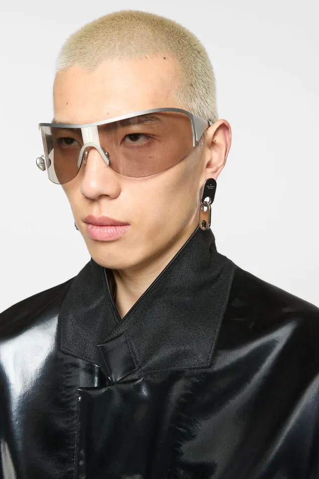Acne Studios Chain Lock Earring Silver Man Jewellery
