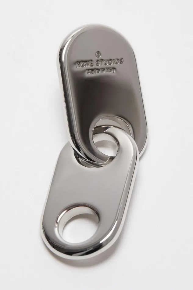 Acne Studios Chain Lock Earring Silver Man Jewellery