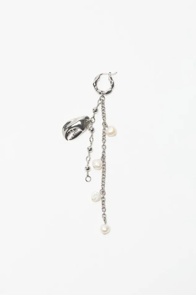 Acne Studios Claw Charm Earring Silver Man Jewellery