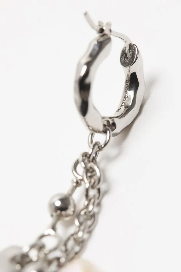 Acne Studios Claw Charm Earring Silver Man Jewellery