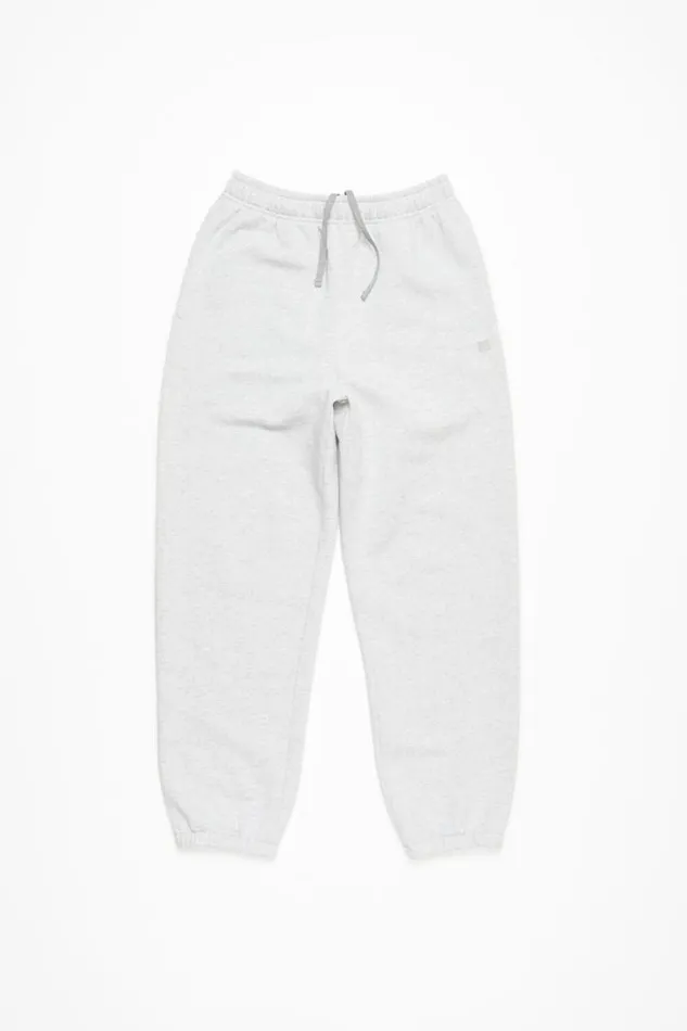 Acne Studios Cotton Sweatpants Pale Grey Melange Woman Trousers