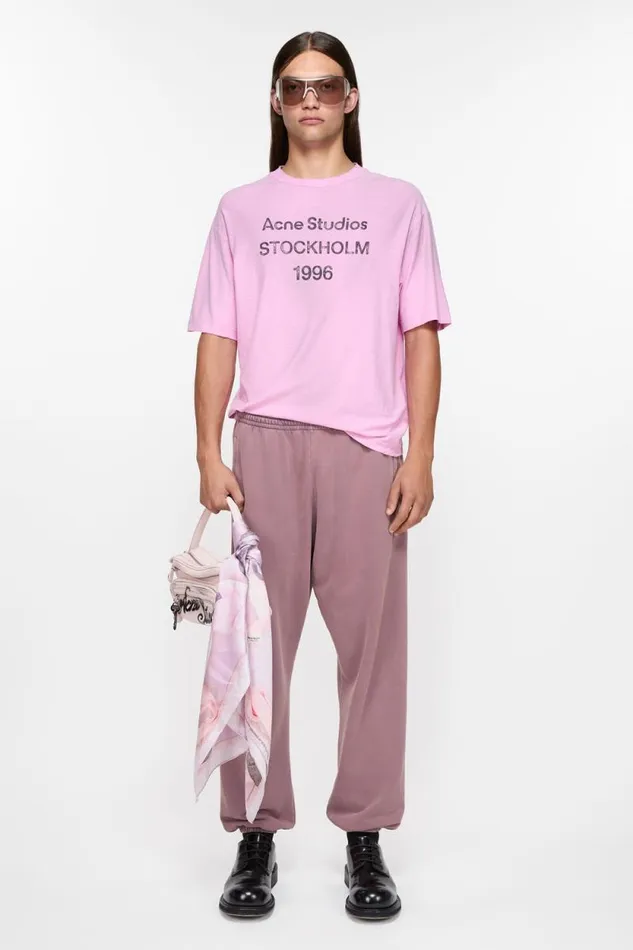 Acne Studios Cotton Sweatpants Plum Purple Man Trousers