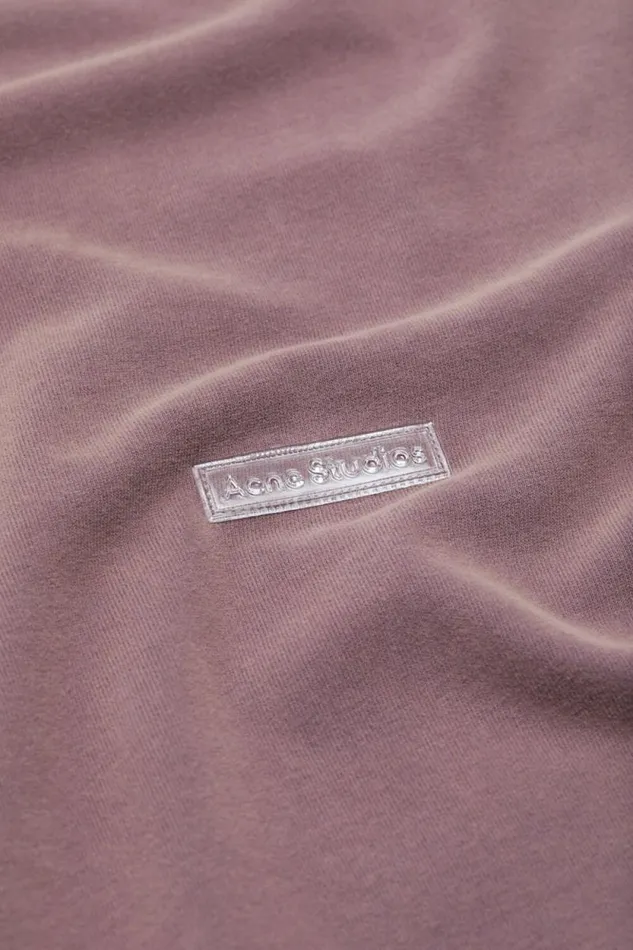Acne Studios Crew Neck Tshirt 8211 Relaxed Unisex Fit Plum Purple Woman Tshirts
