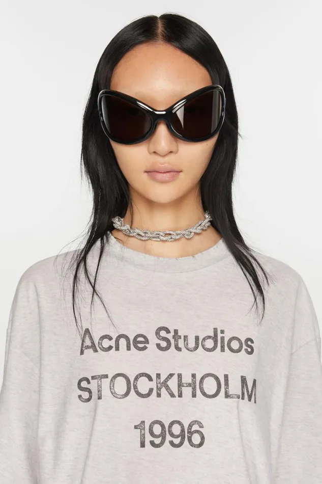 Acne Studios Crystal Cord Necklace Antique Silversilver Man Jewellery