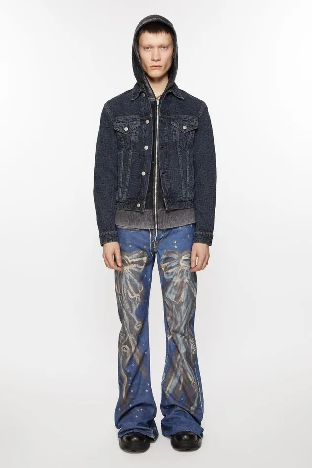 Acne Studios Denim Jacket 8211 Regular Cropped Fit Blueblack Man Outerwear