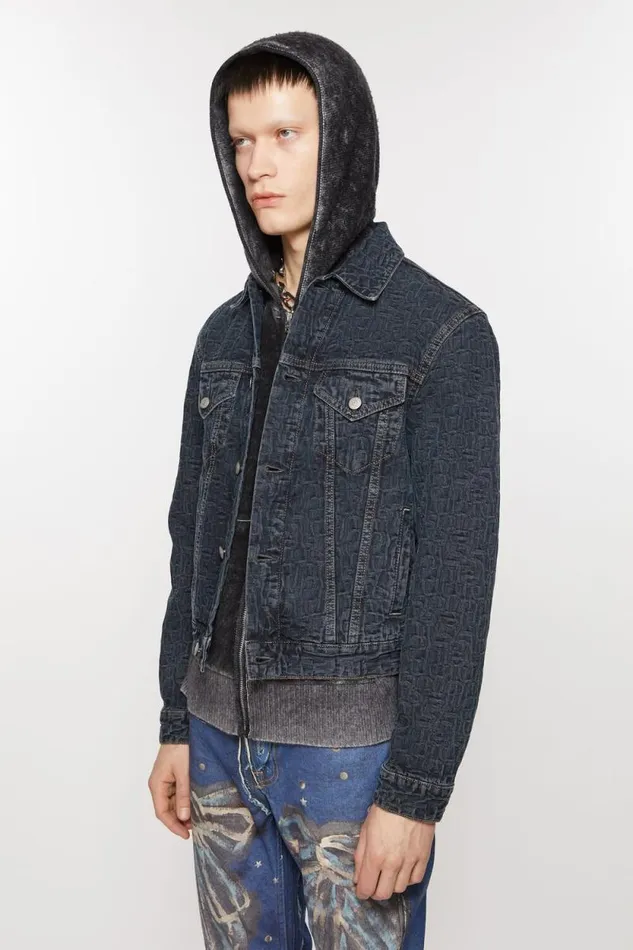 Acne Studios Denim Jacket 8211 Regular Cropped Fit Blueblack Man Outerwear