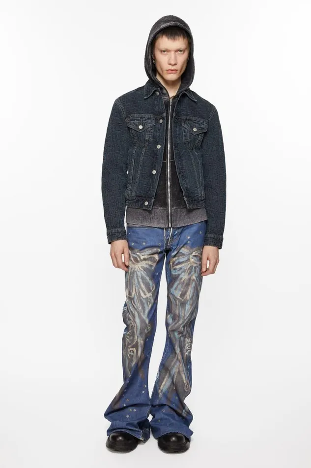 Acne Studios Denim Jacket 8211 Regular Cropped Fit Blueblack Man Outerwear