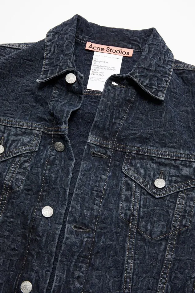 Acne Studios Denim Jacket 8211 Regular Cropped Fit Blueblack Man Outerwear