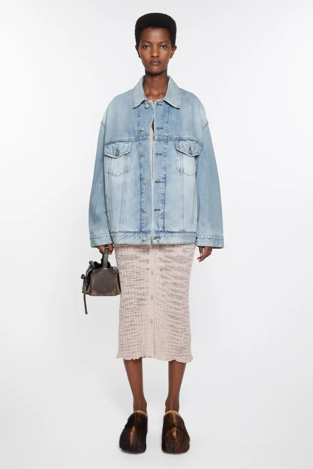Acne Studios Denim Jacket 8211 Relaxed Fit Light Blue Woman Outerwear