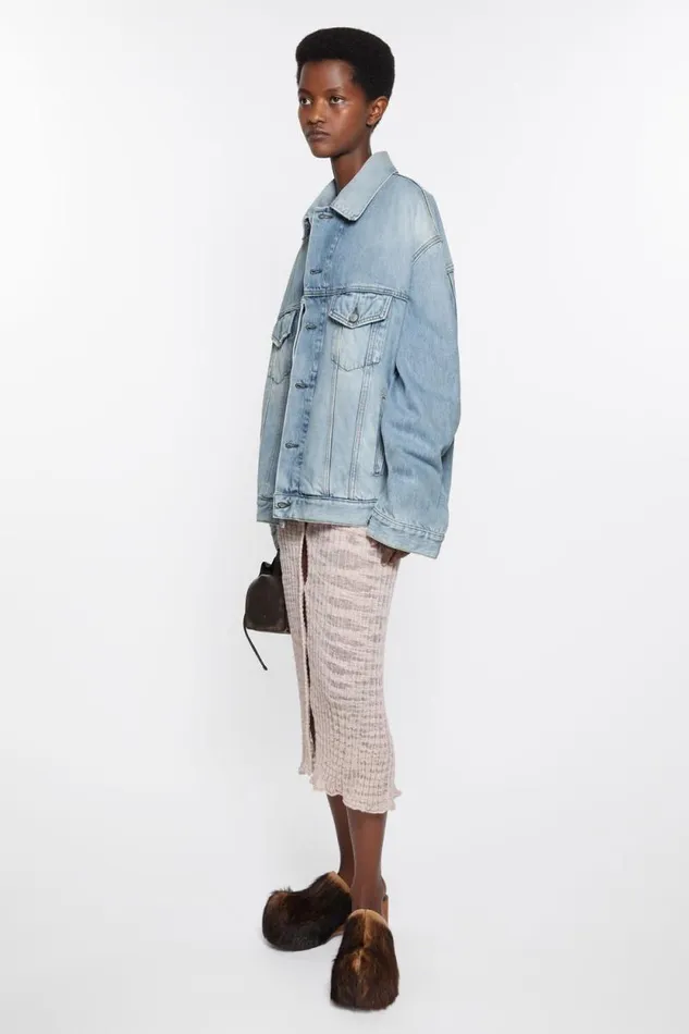 Acne Studios Denim Jacket 8211 Relaxed Fit Light Blue Woman Outerwear