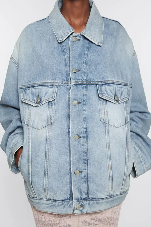 Acne Studios Denim Jacket 8211 Relaxed Fit Light Blue Woman Outerwear