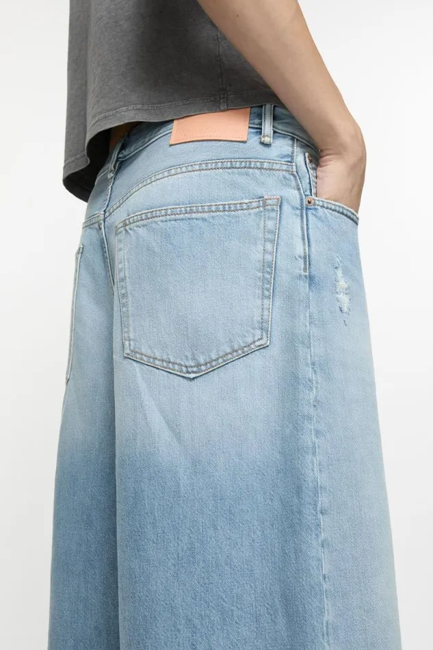 Acne Studios Denim Shorts 8211 Loose Fit Light Blue Man Shorts