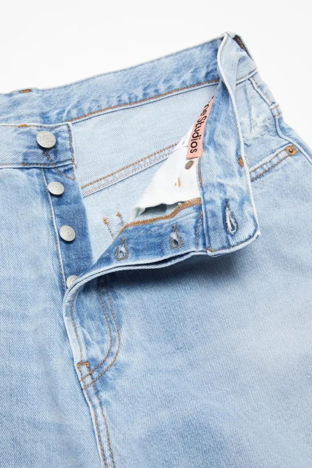Acne Studios Denim Shorts 8211 Loose Fit Light Blue Man Shorts