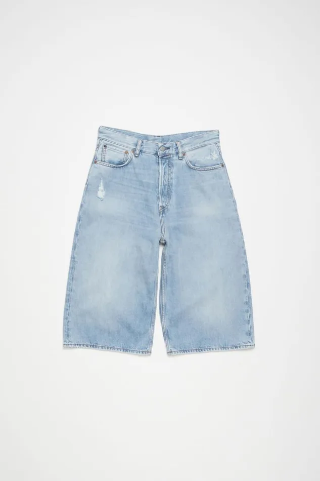 Acne Studios Denim Shorts 8211 Loose Fit Light Blue Man Shorts