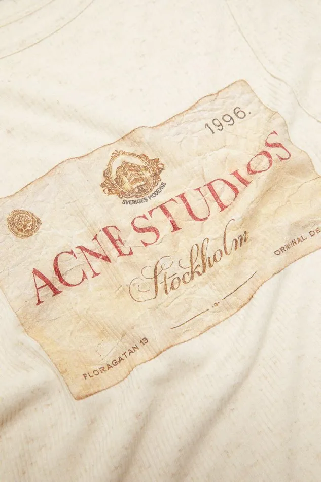 Acne Studios Doublelayered Long Sleeve Tshirt Ecru Beige Woman Tshirts