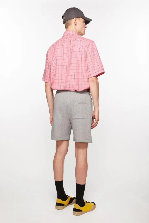 Acne Studios Fleece Shorts Light Grey Melange Man Shorts