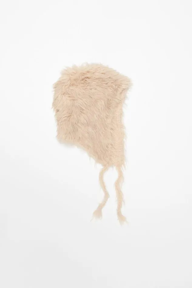 Acne Studios Fluffy Hat Beige Man Hats