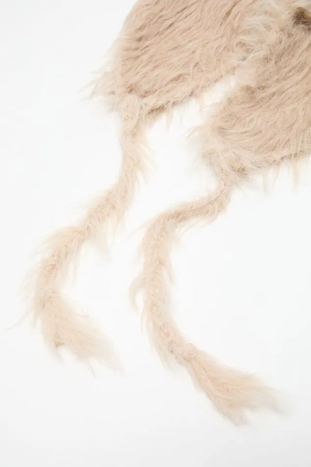 Acne Studios Fluffy Hat Beige Man Hats