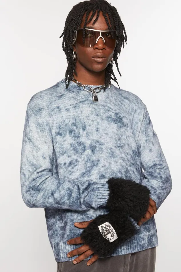 Acne Studios Fluffy Mittens Black Woman Other Accessories