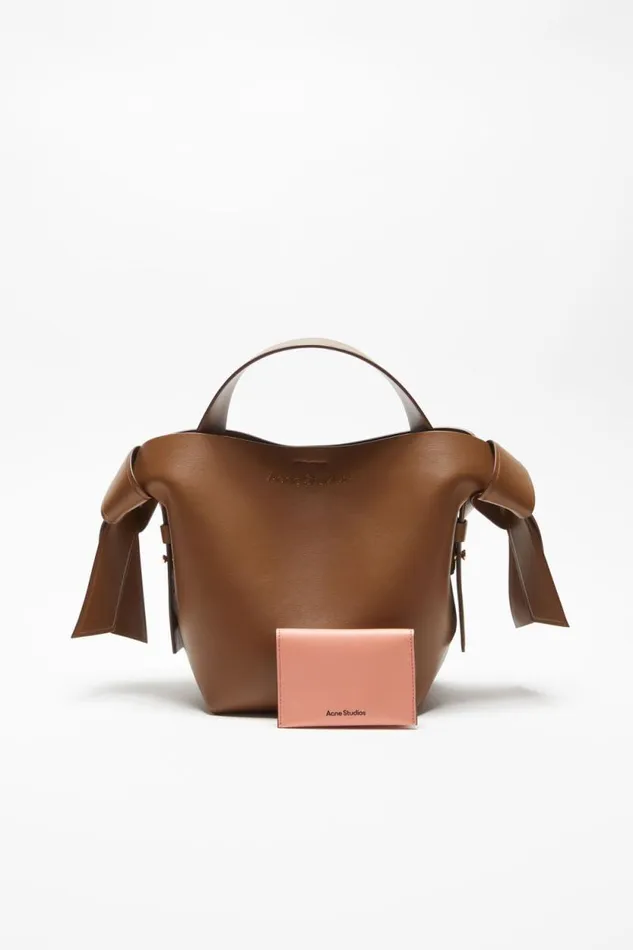 Acne Studios Folded Leather Wallet Salmon Pink Man Small Leather Goods