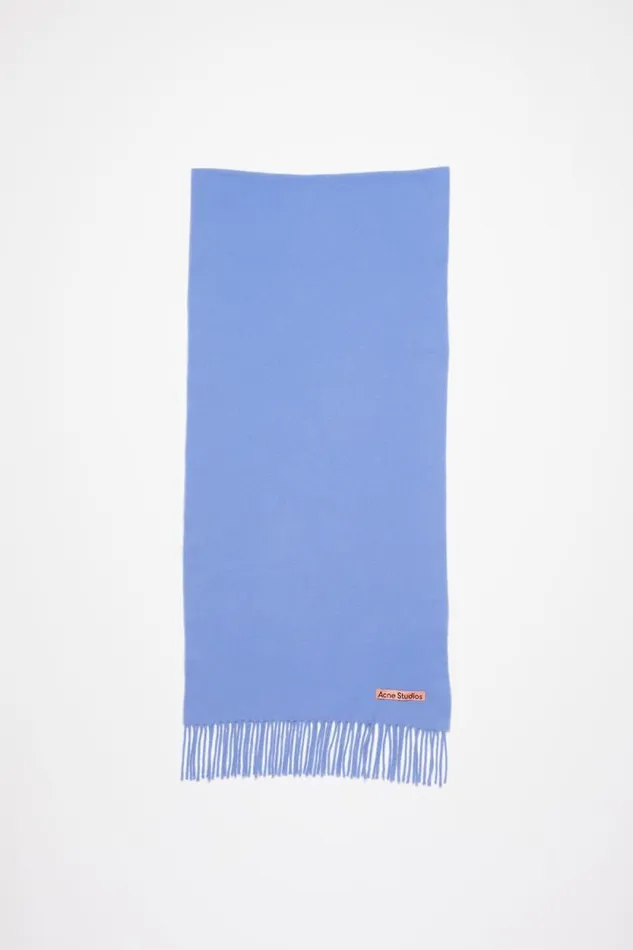 Acne Studios Fringe Wool Scarf 8211 Narrow Sweet Blue Man Scarves