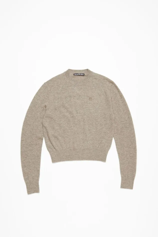 Acne Studios Jumper Yak Wool Greige Melange Man Knitwear