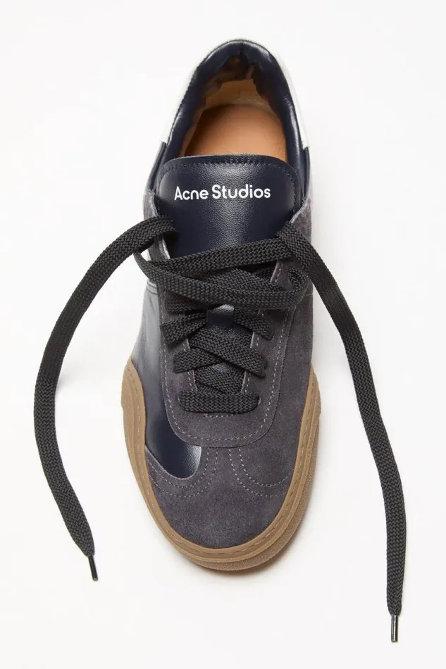 Acne Studios Laceup Sneakers Anthracitegrey Woman Shoes