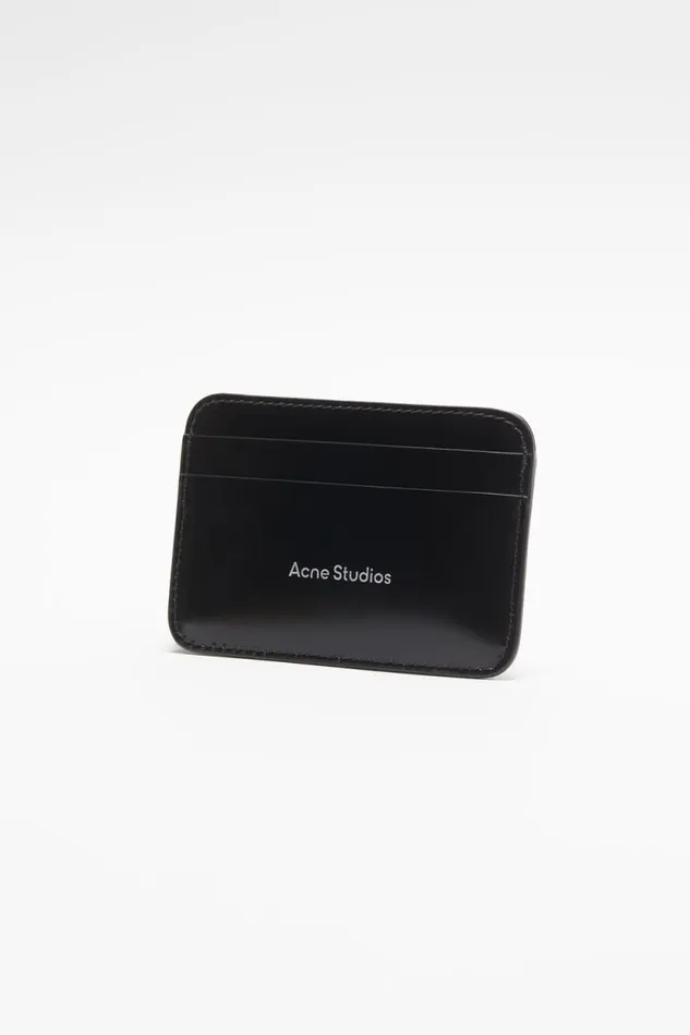 Acne Studios Leather Card Holder Black Man Small Leather Goods