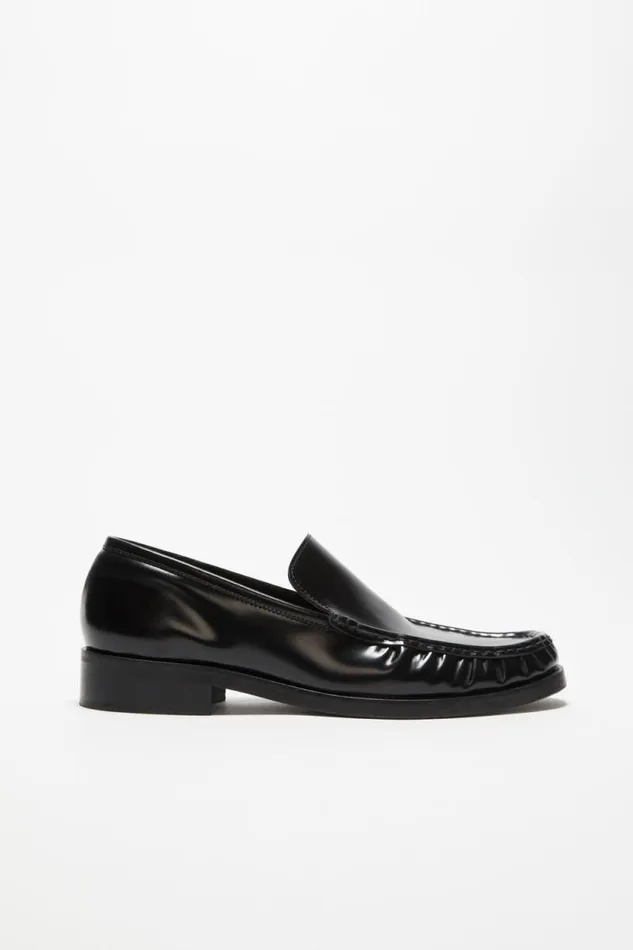 Acne Studios Leather Loafers Black Man Shoes