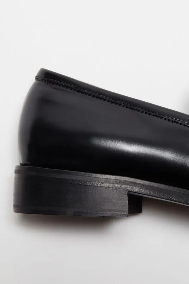 Acne Studios Leather Loafers Black Man Shoes