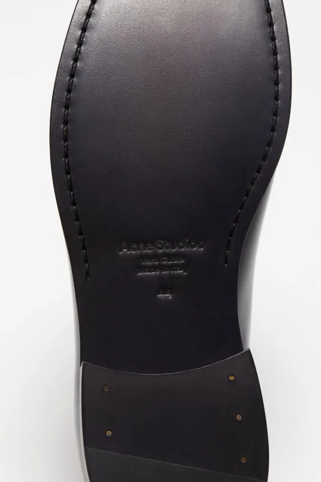 Acne Studios Leather Loafers Black Man Shoes