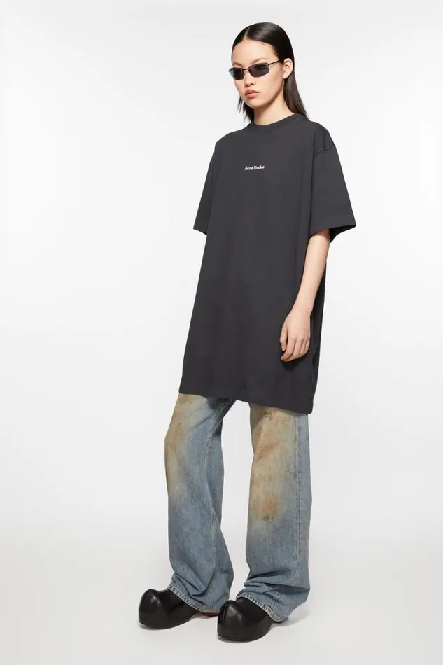 Acne Studios Leather Wood Clogs Black Woman Shoes