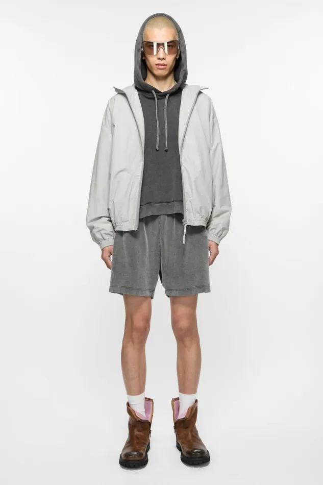 Acne Studios Logo Jacket Grey Man Outerwear