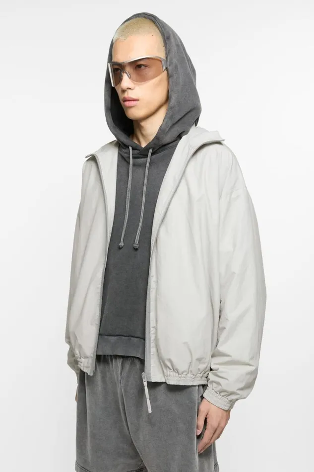Acne Studios Logo Jacket Grey Man Outerwear