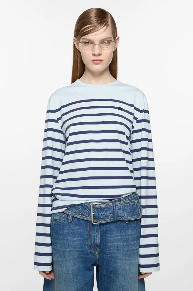 Acne Studios Long Sleeve Tshirt Pale Blue Woman Tshirts