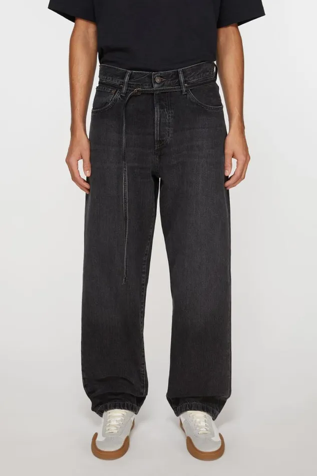 Acne Studios Loose Fit Jeans 8211 1991 Toj Black Man Jeans