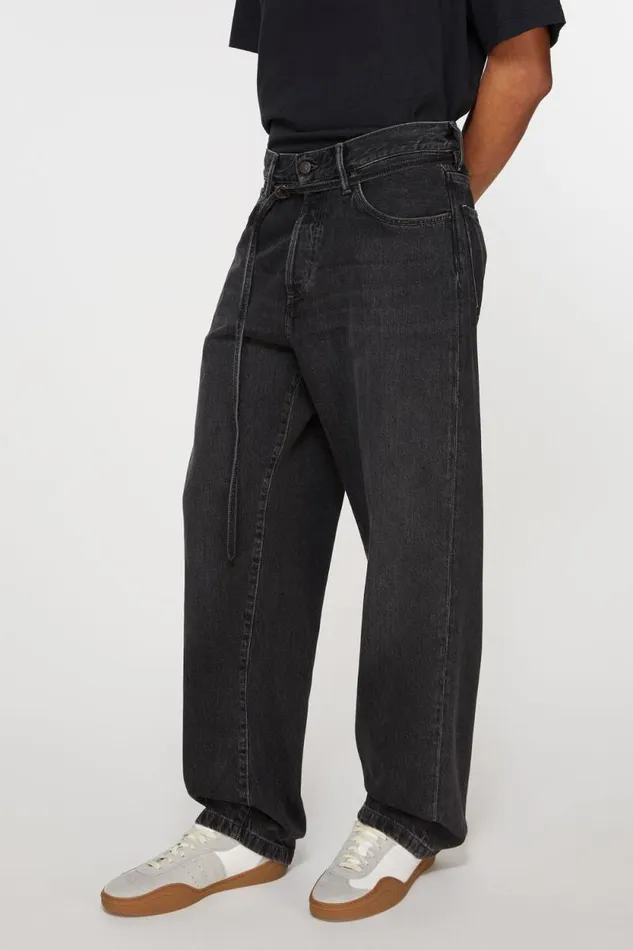 Acne Studios Loose Fit Jeans 8211 1991 Toj Black Man Jeans